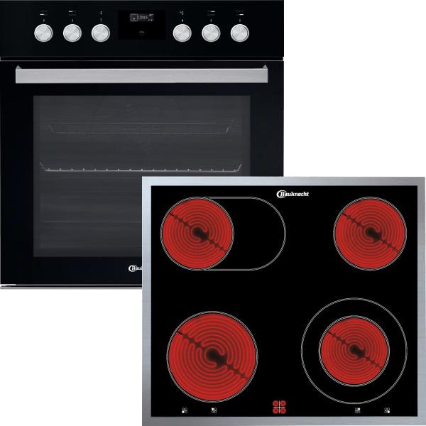 Bauknecht HEKO P500 - Set bestehend aus Einbauherd HIS5 EP8VS3 ES und Elektrokochfeld CHR 9642 IN, 60 cm